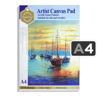 Cuaderno con 10 Hojas de Lienzo de 280 g, para Pintar con Óleos y Acrílicos, Keep Smiling, Tamaño A4