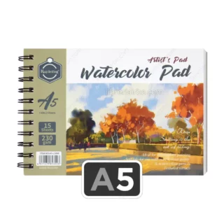 Cuaderno con Papel para Pintar con Acuarelas, Espiral, Keep Smiling, con 15 Hojas de 230 g-m², A5