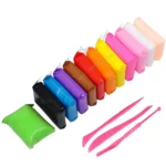 Foamy Moldeable, Plastilina, Masa de Goma EVA, Set de 12 Colores + 3 Herramientas de Doble Punta Mediano