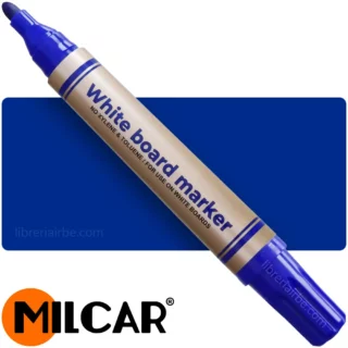 Marcador de Agua, para Pizarra Blanca, MILCAR, Punta Redonda, Azul