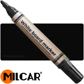 Marcador de Agua, para Pizarra Blanca, MILCAR, Punta Redonda, Negro