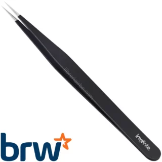 Pinza de Acero Inoxidable, Antiestática, para Manualidades, Fabricación de Joyas, BRW, Punta Recta