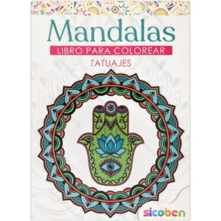 Mandalas, Libro de Colorear para Adultos, Sicoben, Tatuajes