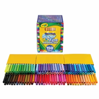 Marcadores Crayola Super Tips Lavables Punta Conica Caja de 150 Colores Vista Librería IRBE Cochabamba Bolivia
