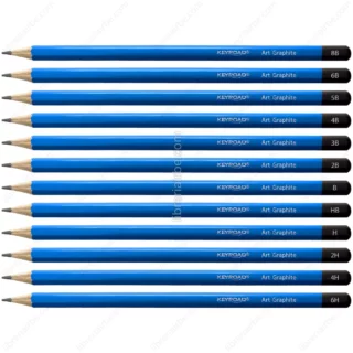 Lápices de Grafito, para Dibujo KEYROAD, Set de 12 Piezas (6H a 8B) Vista