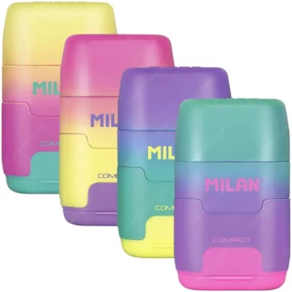 Borrador y Tajador de 2 Orificios, con Depósito, MILAN Afilaborra COMPACT Sunset