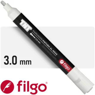 Marcador de Pintura al Agua, Filgo TNT, Punta Redonda de 3.0 mm, Blanca