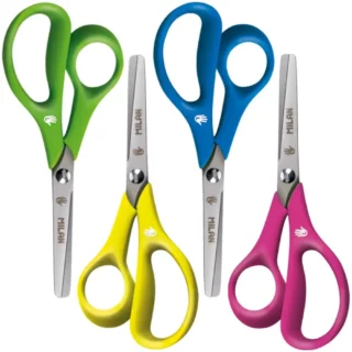 Tijera Escolar para Zurdos, Punta Roma de 14.5 cm, Pequeña, MILAN