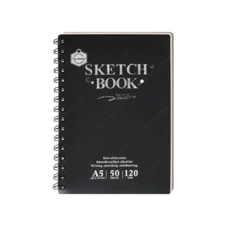 Cuaderno de Dibujo, Sketchbook, Keep Smiling, Espiral, con 50 Hojas de 120 gm², Tamaño A5