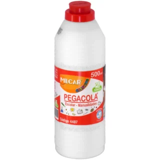 Carpicola Escolar, Pegamento Blanco, MILCAR Pegacola, Bote de 500 ml