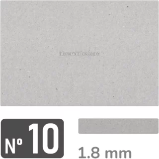Cartón Prensado Gris, Pliego de 80 x 120 cm, Nº 10 (1.8 mm)