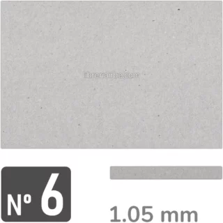 Cartón Prensado Gris, Pliego de 80 x 120 cm, Nº 6 (1.05 mm)