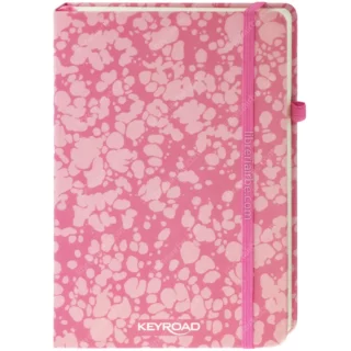 Cuaderno, Libreta, Tamaño A5, Empastado, Tapa Dura, KEYROAD, con 96 Hojas Rayadas de 90 g/m² - Rosa