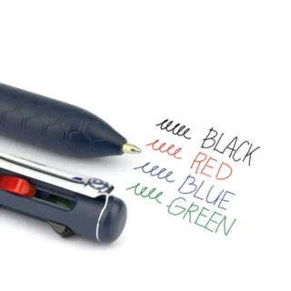 Boligrafo Retractil Multicolor Pentel iZee con 4 Colores en 1 Punta de 1.0 mm Cuerpo Azul Vista Librería IRBE Cochabamba Bolivia