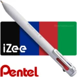 Bolígrafo Retráctil, Multicolor, Pentel iZee, con 4 Colores en 1, Punta de 1.0 mm, Cuerpo Blanco