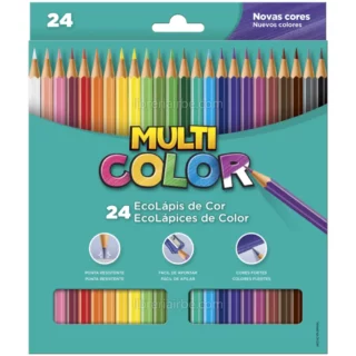 EcoLápices de Color, Multicolor, Hexagonales, Caja de 24 Colores