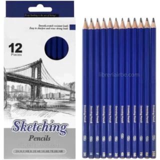 Lápices de Grafito, para Dibujo, Keep Smiling, Set de 12 Piezas (Grados 2H a 10B)