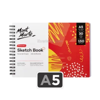 Cuaderno de Dibujo, Sketchbook, Mont Marte Discovery, con 30 Hojas de 150 g-m², Tamaño A5