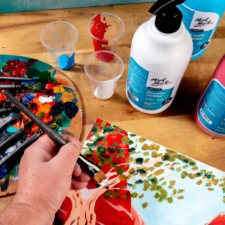 Pintura Acrilica Mont Marte Signature Botella de 1 Litro 1000 ml Blanco Titanio Uso Librería IRBE Cochabamba Bolivia