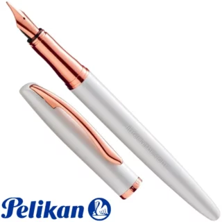 Pluma Fuente, Estilográfica, Pelikan Jazz Noble Elegance, Punta M, Azul, en Caja para Regalo, Perla