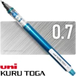 Portaminas Rotatorio de 0.7 mm, uni KURU TOGA, Cuerpo Azul