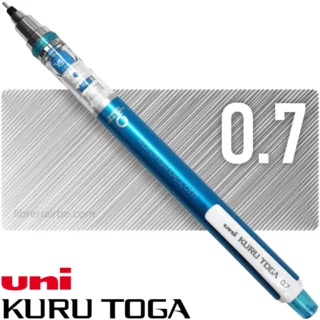 Portaminas Rotatorio de 0.7 mm, uni KURU TOGA, Cuerpo Azul