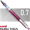 Portaminas Rotatorio de 0.7 mm, uni KURU TOGA, Cuerpo Rosa