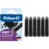 Repuestos de Tinta para Pluma Fuente, Estilográfica, Pelikan 4001, Set de 6 Cartuchos, Negro