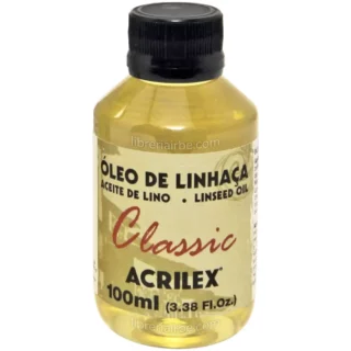 Aceite de Linaza para Pinturas al Óleo, Acrilex Classic, Bote de 100 ml