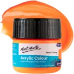 Pintura Acrílica Mont Marte Signature, Bote de 100 ml, Fluoro Orange, Naranja Fluorescente