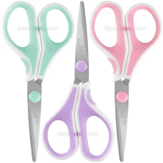 Tijera de 15.5 cm, Mediana, para Oficina, de Acero Inoxidable, Bauhinia, Colores Pastel Fashion