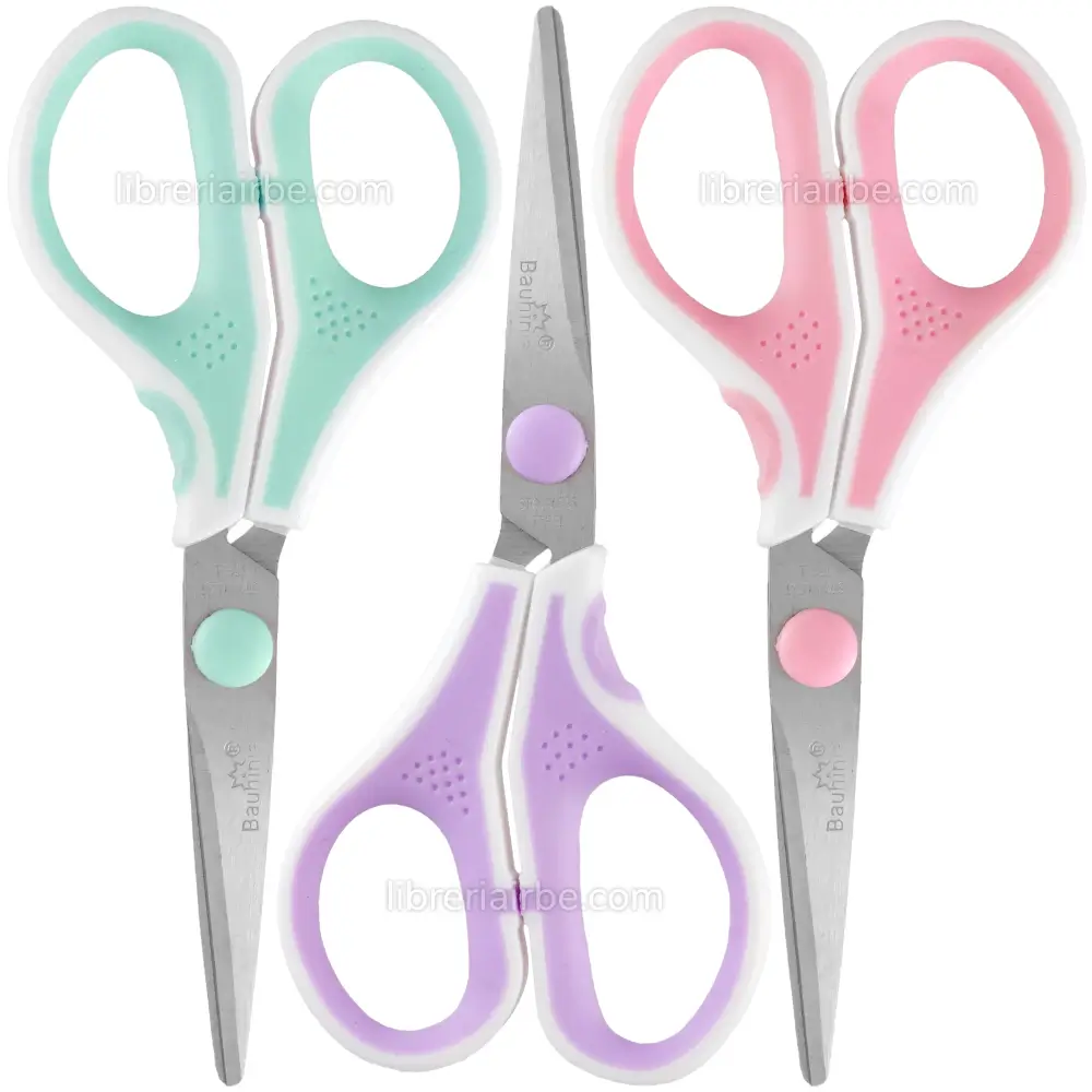 Tijera de 15.5 cm, Mediana, para Oficina, de Acero Inoxidable, Bauhinia, Colores Pastel Fashion