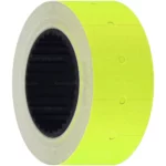 Etiquetas Autoadhesivas para Pistola de Precios, 20 x 11 mm, Rollo de 500 Piezas, Amarillo