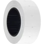 Etiquetas Autoadhesivas para Pistola de Precios, 20 x 11 mm, Rollo de 500 Piezas, Blanco