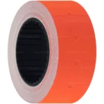 Etiquetas Autoadhesivas para Pistola de Precios, 20 x 11 mm, Rollo de 500 Piezas, Naranja