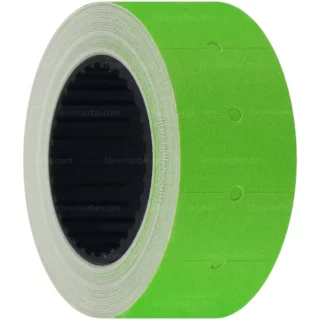 Etiquetas Autoadhesivas para Pistola de Precios, 20 x 11 mm, Rollo de 500 Piezas, Verde