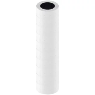 Etiquetas Autoadhesivas para Pistola de Precios, 20 x 11 mm, Tubo de 5000 Piezas (10 Rollos), Blanco