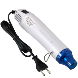 Pistola de Calor, de Aire Caliente, JIGONG, para Manualidades, Embossing, Papel Encogible, Azul