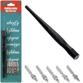 Set para Caligrafía, Keep Smiling, con Pluma de Inmersión y 5 Plumillas
