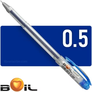 Bolígrafo, Micropunta de Tinta Gel, Punta Fina de 0.5 mm, BOIL, Lovein, Azul