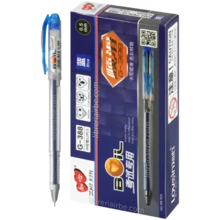 Bolígrafo, Micropunta de Tinta Gel, Punta Fina de 0.5 mm, BOIL, Lovein, Caja de 12 Piezas, Azul