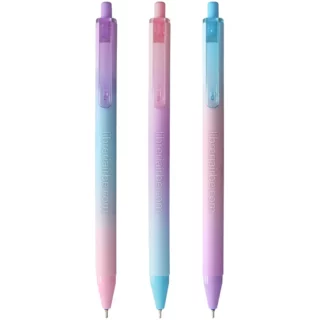 Bolígrafo Retráctil, Punta de 0.7 mm, Tinta Semi Gel Azul, TenFon, Cuerpo con Gradiente