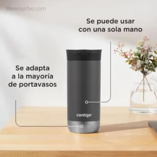 Vaso Térmico de Viaje, Contigo Huron 2.0, de Acero Inoxidable, con Tapa Snapseal, 473 ml, Dragon Fruit, Fucsia Pitaya - Imagen 3