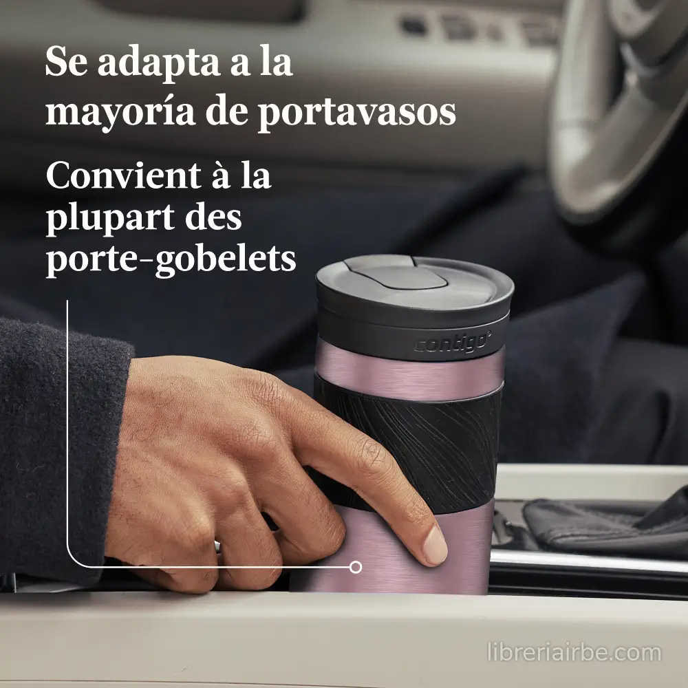 Vaso Térmico de Viaje, de Acero Inoxidable, Contigo Byron 2.0, con Tapa Snapseal, 710 ml, Rosa Pineberry - Imagen 5