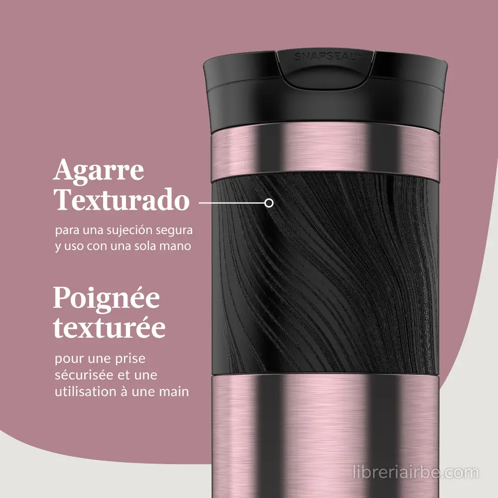 Vaso Térmico de Viaje, de Acero Inoxidable, Contigo Byron 2.0, con Tapa Snapseal, 710 ml, Rosa Pineberry - Imagen 4