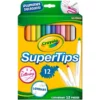 Marcadores Crayola Super Tips, Lavables, Punta Cónica, Caja de 12 Colores
