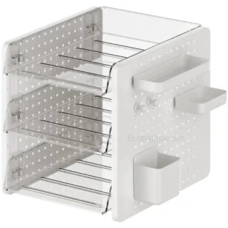 Organizador, Portapapeles de Escritorio, de Acrílico, 3 Bandejas Transparentes, MaxOffice JW-2930
