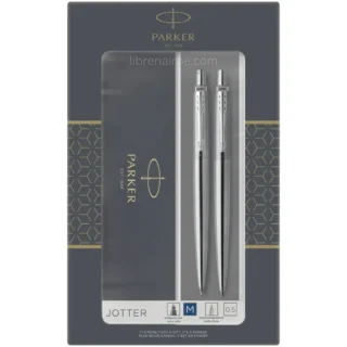 Set de Regalo, Parker Jotter, Boligrafo Punta Media, de Tinta Azul + Portaminas de 0.5 mm