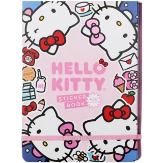 Sticker Book con más de 450 Stickers, Libreta, Cuaderno Tamaño A5, Hello Kitty, Mooving at Work