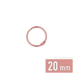 Anillo de Metal, Argolla Metálica para Encuadernar, Diámetro de 20 mm, Oro Rosa